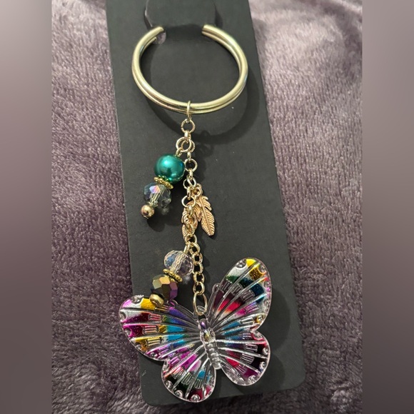 Handmade Accessories - Handmade Colorful Butterfly Keychain with Beads